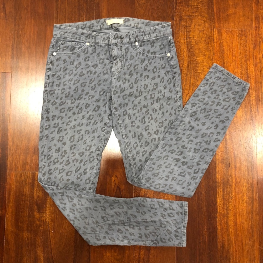 Uniqlo: Corduroy leopard-print pants